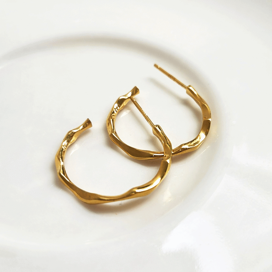 925 Silver Knock Ring Earrings