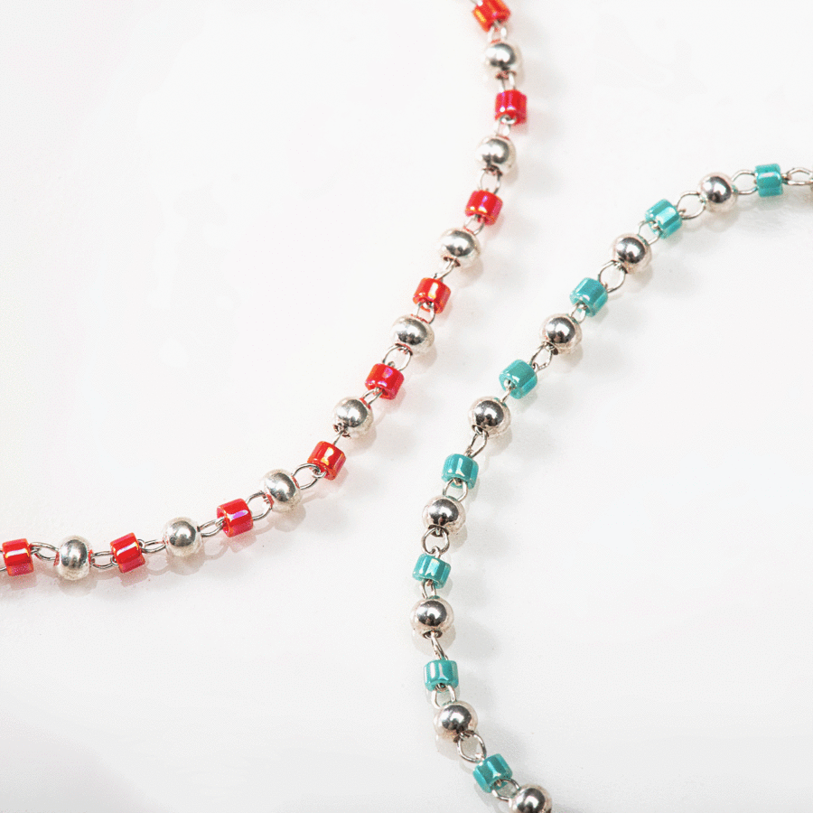 925 Silver Beads Ball Necklace